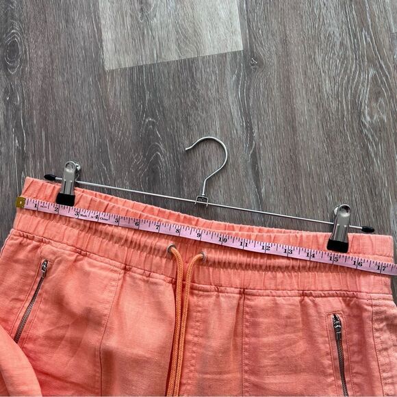Athleta Cabo linen‎ joggers in orange women’s size 14 - Picture 5 of 8